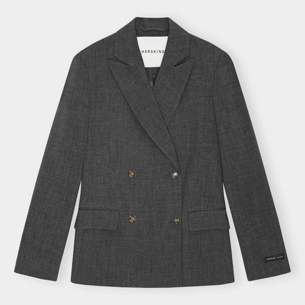 HERSKIND Laila Fitted Blazer - Dark Grey
