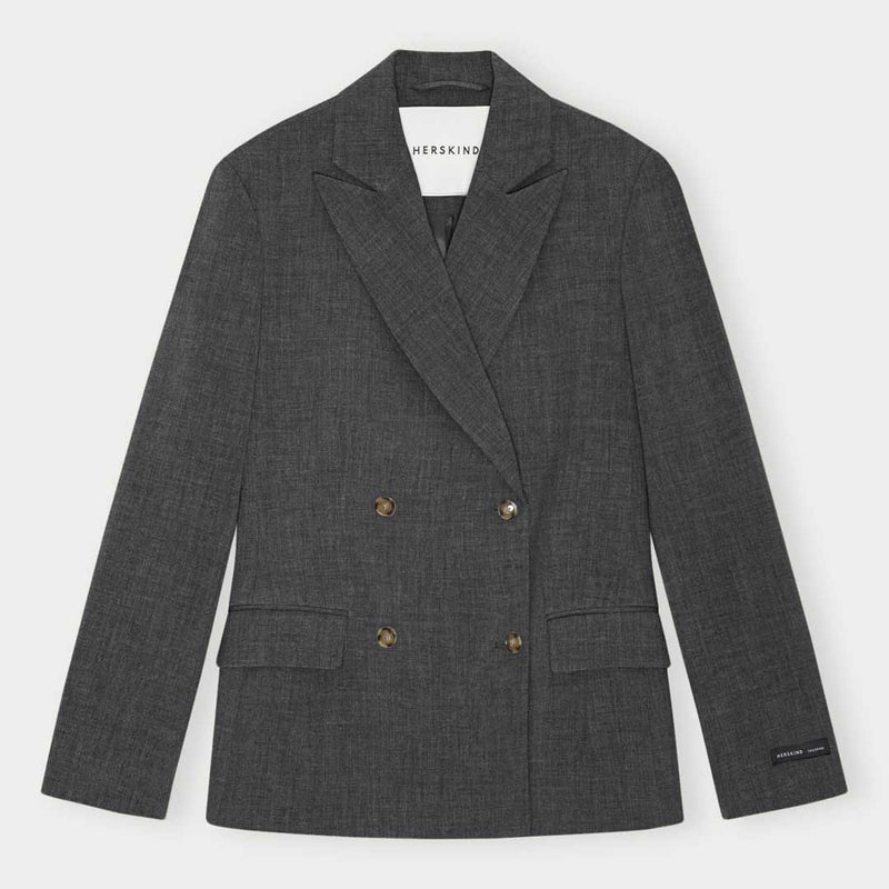 HERSKIND Laila Fitted Blazer - Dark Grey