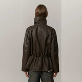 HERSKIND Oscar Leather jakke - Earth