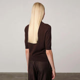 HERSKIND Alberto Knit Polo bluse -  java brun