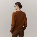 HERSKIND Alton Cashmere Cardigan - Dark Amber