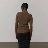 HERSKIND Bib Knit Blouse - Earth