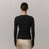 HERSKIND Camil Knit Blouse - Dark Grey
