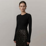 HERSKIND Camil Knit Blouse - sort