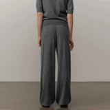 HERSKIND Clark Knit Mid Waist bukser - Dark Grey