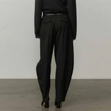 HERSKIND Dante Mid waist bukser - sort