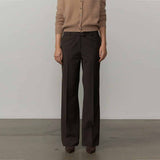 HERSKIND Jack Low Waist bukser - Brown Melange
