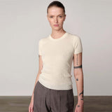 HERSKIND Lewis Knit t-shirt - off white