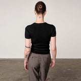 HERSKIND Lewis knit t-shirt - sort