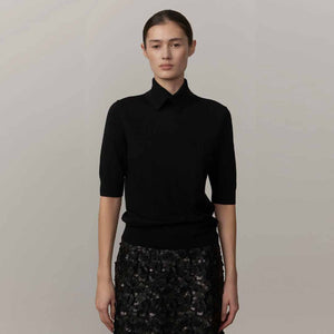 HERSKIND Perry Knit Blouse - sort