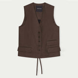 HERSKIND Samos vest - Java brun