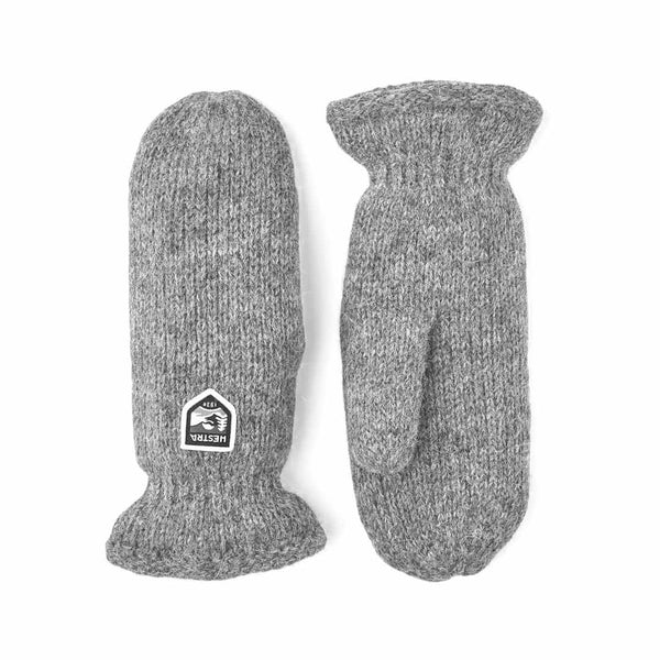 HESTRA Basic Wool Mitt 63661 strik vanter - grå