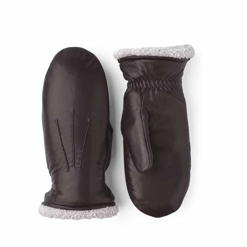 HESTRA Kathryn 19171 skind vanter - espresso brune