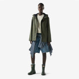 HUNTER Izzy hooded regnjakke - kambaba