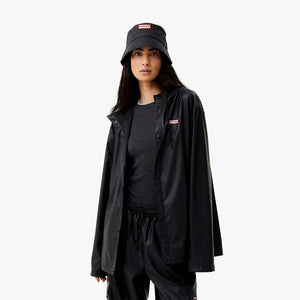 HUNTER Izzy hooded regnjakke - sort