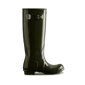HUNTER Original Tall Gloss gummistøvler - Dark Olive grøn
