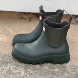 HUNTER Elastic Chelsea støvler - Dark Olive