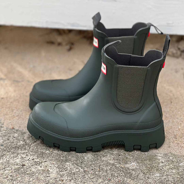 HUNTER Elastic Chelsea støvler - Dark Olive