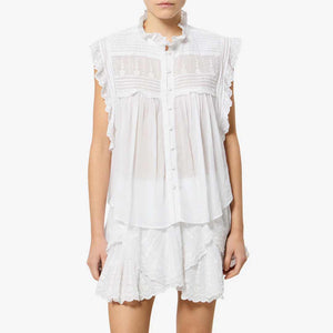 ISABEL MARANT Dersia top - Hvid