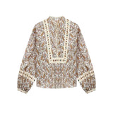 ISABEL MARANT Gayle skjorte - ecru med print