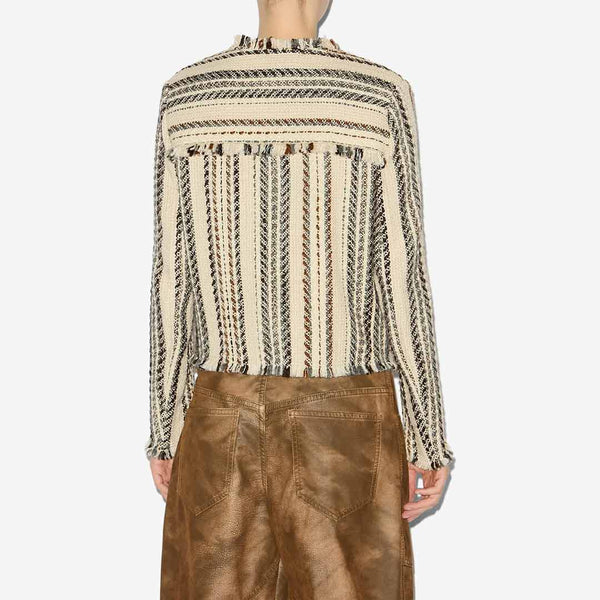 ISABEL MARANT Izaria jakke - ecru striber