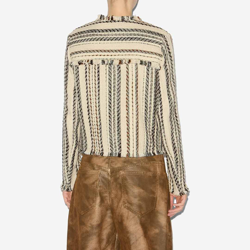 ISABEL MARANT Izaria jakke - ecru striber