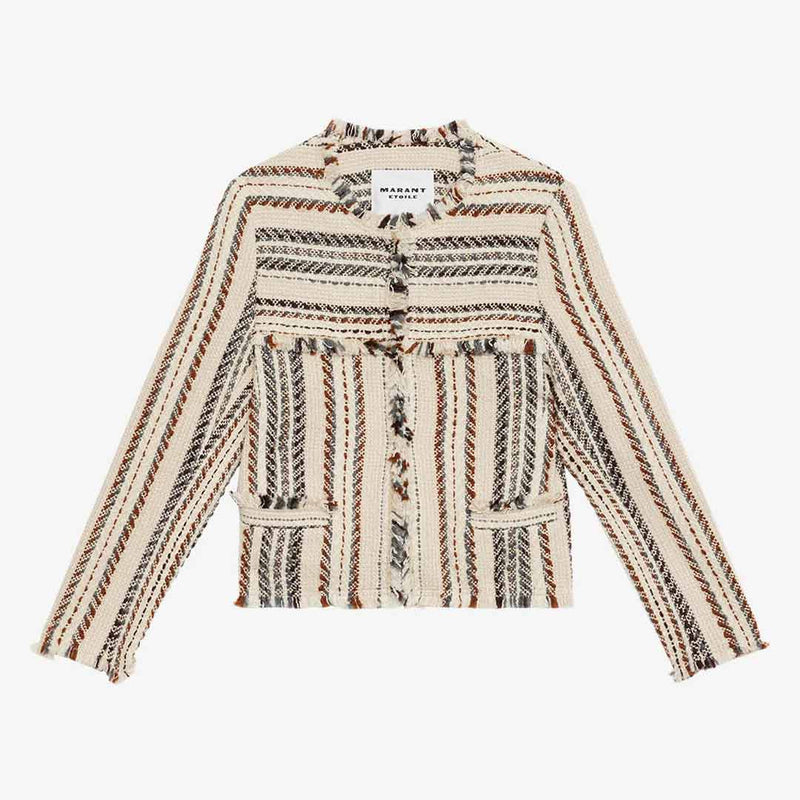ISABEL MARANT Izaria jakke - ecru striber