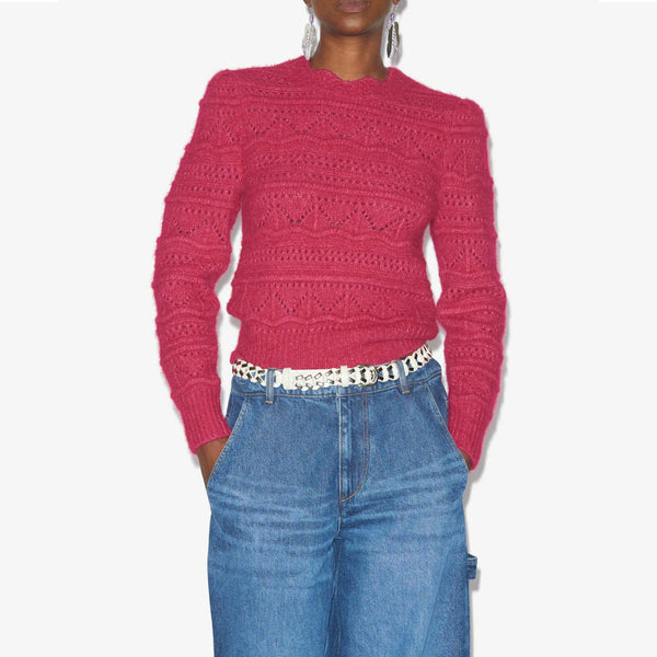 ISABEL MARANT Othona pullover strik - raspberry