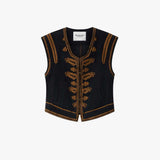 ISABEL MARANT Edmee denim vest - Sort