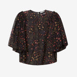 ISABEL MARANT Floma top - Sort/Ecru