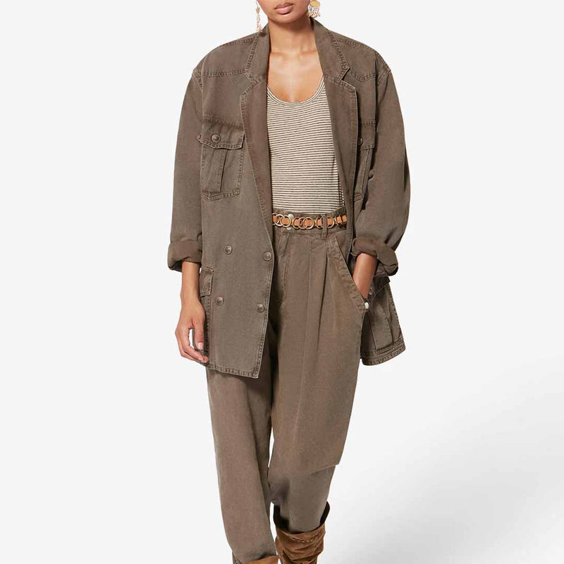 ISABEL MARANT Nevala jakke - Dark Bronze