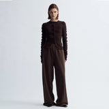 BIRROT Lay2 Drawstring bukser - Cocoa Brown