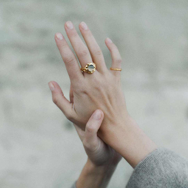 LEA HOYER Luna ring - guld