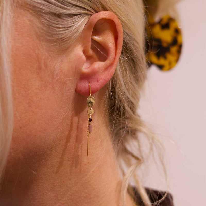 LELEAH Franka ørering - Rose Jasper