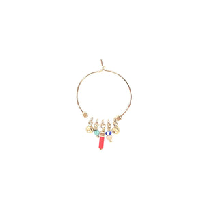 LELEAH Lylah Hoop ørering - red mix