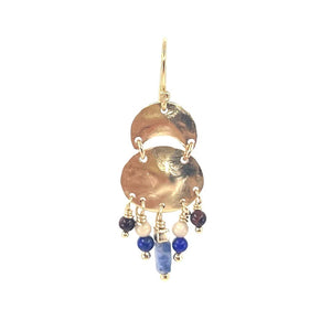 LELEAH Rina ørering - Mixed blå sten