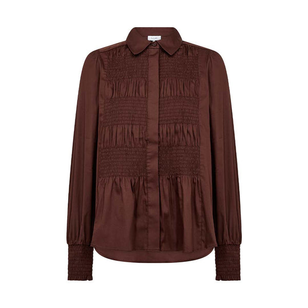 LEVETE ROOM isla solid 117 skjorte - hazelnut