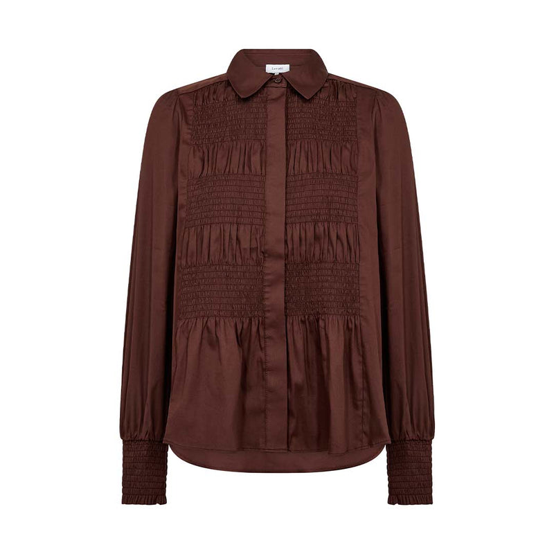 LEVETE ROOM isla solid 117 skjorte - hazelnut