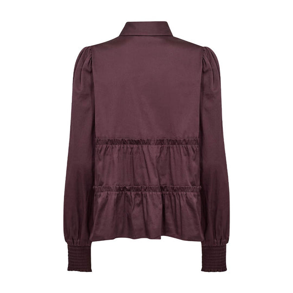 LEVETE ROOM Isla Solid 95 skjorte - fudge