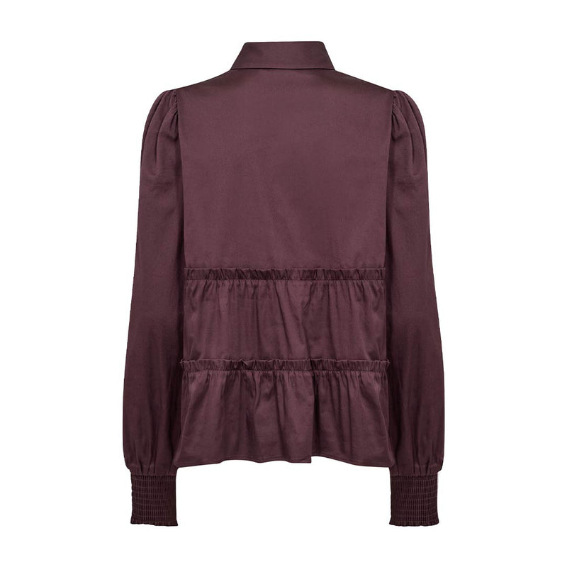 LEVETE ROOM Isla Solid 95 skjorte - fudge