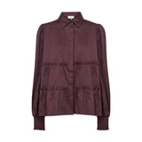 LEVETE ROOM Isla Solid 95 skjorte - fudge