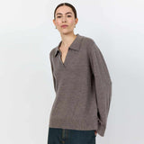 LEVETE ROOM Ismaila 9 strik bluse - walnut