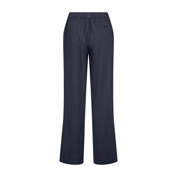 LEVETE ROOM Naja 7 hør bukser - dark navy