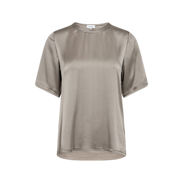 LEVETE ROOM Gunhilda 2 silke t-shirt - beige