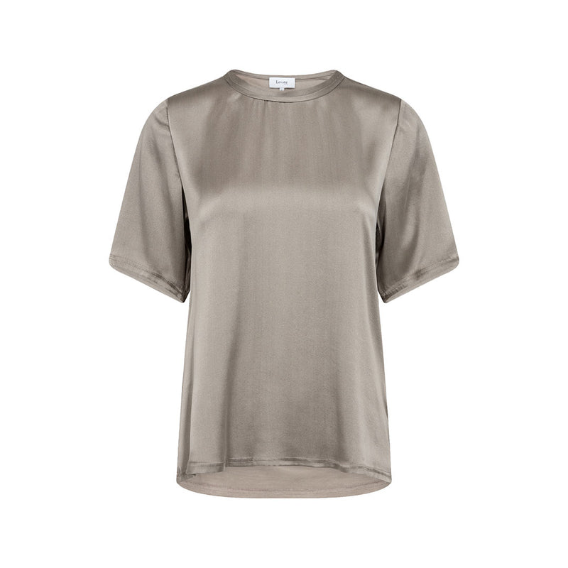 LEVETE ROOM Gunhilda 2 silke t-shirt - beige