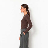 LEVETE ROOM Ika 4 bluse - Coffee Bean