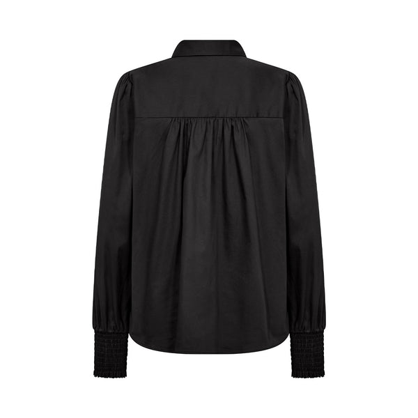 LEVETE ROOM Isla solid 117 skjorte - sort