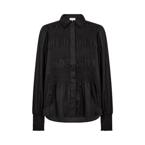 LEVETE ROOM Isla solid 117 skjorte - sort