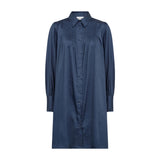 LEVETE ROOM Isla Solid 97 kjole - navy blå
