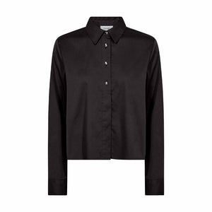 LEVETE ROOM Isla Solid 136 skjorte - Black